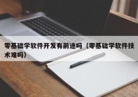 零基礎(chǔ)學軟件開發(fā)有前途嗎（零基礎(chǔ)學軟件技術(shù)難嗎）